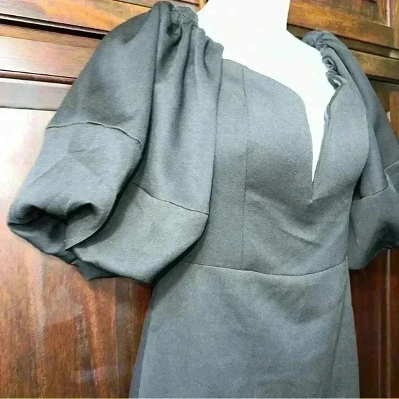 NWT! Impressions Say Less Dress In Black / Bubble Sleeves / Woman’s Small - Picture 6 of 15